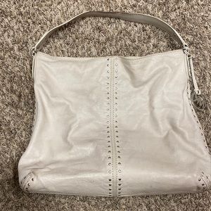 Off white Michael Kors bag with silver details